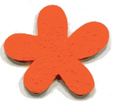 Filz-Dekoblüten mit Schlitz (12 Stück), orange