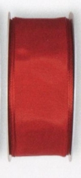 taffeta ribbon wired edge, red
