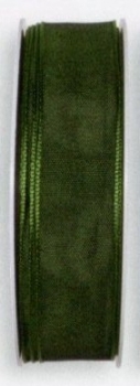 taffeta ribbon wired edge, dark green