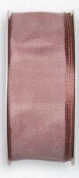 taffeta ribbon wired edge, dusty pink