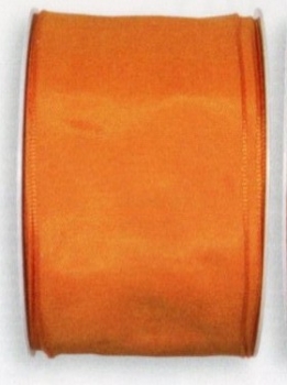 taffeta ribbon wired edge, orange