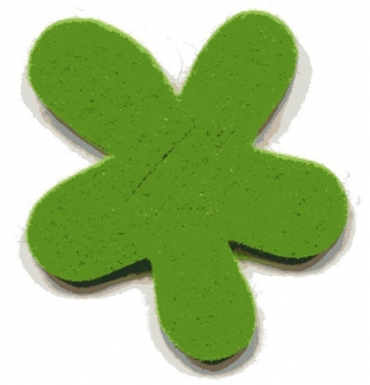 Filz-Dekoblüten mit Schlitz (12 Stück), grün