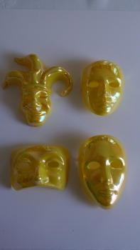 Minimasken, gelb (12 Stück)